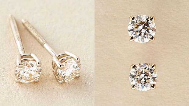 Diamond stud earrings